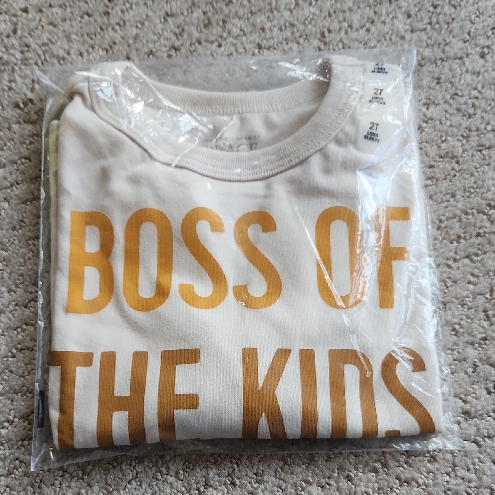 Boss Of The Kids Table Long Sleeve Tee Size 2T